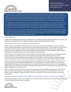 Improving Secondary Stroke Preventative Care