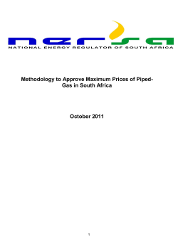 Methodology To Approve Maximum Prices Of Piped- Gas In