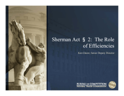 Sherman Act &sect; 2: The Role of Efficiencies