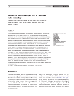 HidroSIG: an interactive digital atlas of Colombia`s hydro