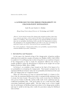 a lower bound for error probability in change