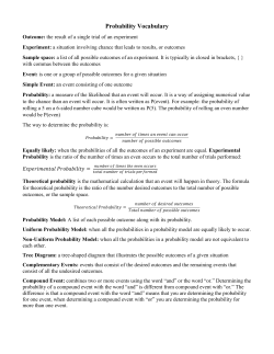 Probability Vocabulary