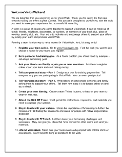 Become a Team Captain - Foundation Fighting Blindness