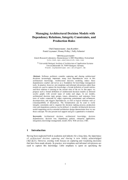 Managing Architectural Decision Models with Dependency