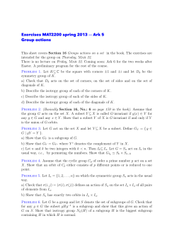 Exercises MAT2200 spring 2013 &mdash; Ark 5 Group actions