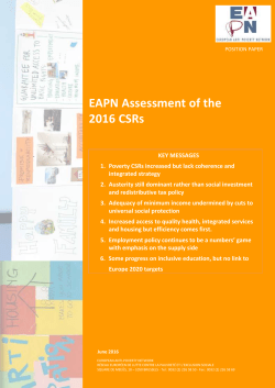 CSR main assessment - The European Anti