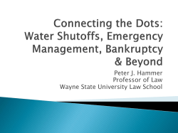 Connecting the Dots: Water, Emergency