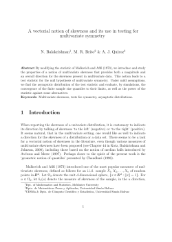 A vectorial notion of skewness and its use in testing for multivariate