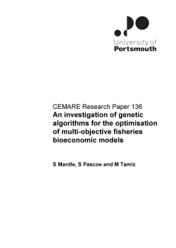 An Investigation of Genetic Algorithms for the Optimization of Multi
