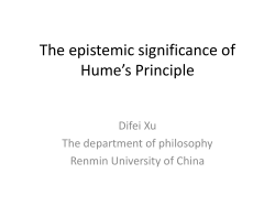 The epistemic significance of Hume*s Principle