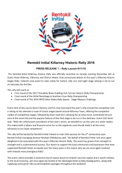 Press Release 1 - Killarney and District Motor Club