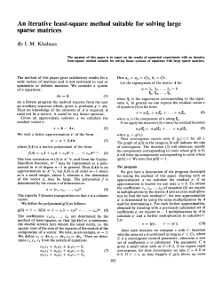 An iterative least-square method suitable for solving large sparse