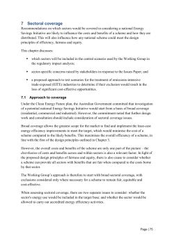 7 Sectoral coverage