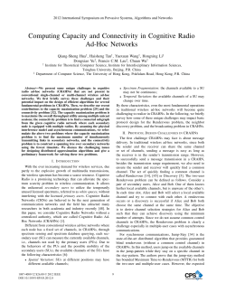 Computing Capacity and Connectivity in Cognitive Radio Ad