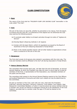 Polzeath Constitution - Polzeath Surf Life Saving Club