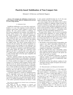 Passivity-based Stabilization of Non-Compact Sets