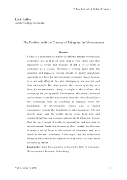 The Problem with the Concept of Utility and its Measurement