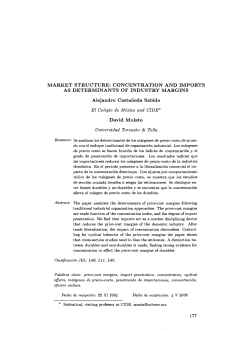 MARKET STRUCTURE: CONCENTRATION AND IMPORTS AS