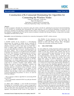 Construction of K-Connected Dominating Set Algorithm for