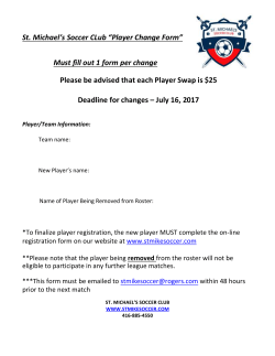 Player Change Form - St.Michael`s Soccer Club