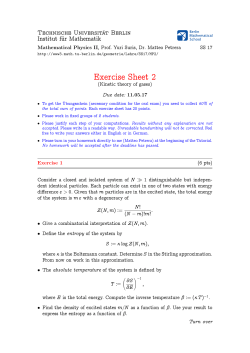 Exercise Sheet 2 - TU Berlin