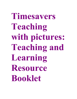 Teaching with pictures: Teaching and Learning Resource Booklet