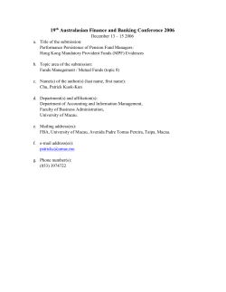 Performance Persistence of Pension Fund Managers