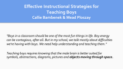 Boys in a classroom should be one of the most fun things