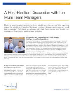 A Post-Election Discussion with the Muni Team Managers