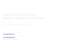 FIREEYE AND LOOKOUT MOBILE THREAT LANDSCAPE