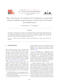 Mean value theorem for integrals and its application on numerically