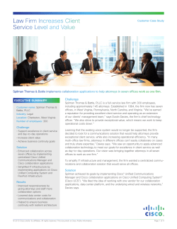 Law Firm Increases Client Service Level and Value
