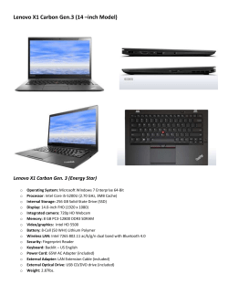 Lenovo X1 Carbon Gen.3 (14 &ndash;inch Model)