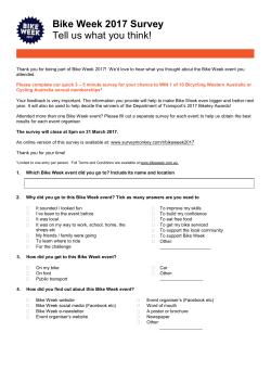 Bike Week 2017 Survey