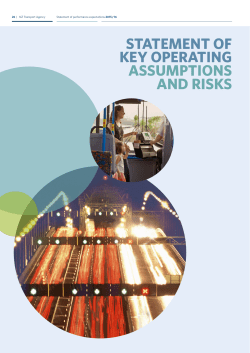 statement of key operating assumptions and risks