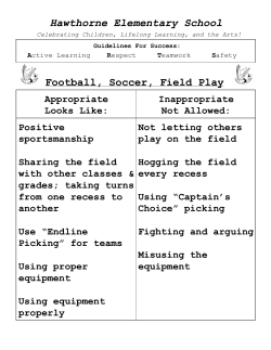 Hawthorne Elementary School Football, Soccer, Field Play