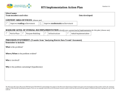 action plan - Wisconsin RtI Center