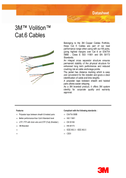 Volition Datasheet Cat 6 cable