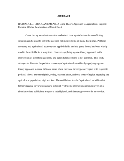 ABSTRACT HATUNOGLU, ERDOGAN EMRAH. A Game Theory
