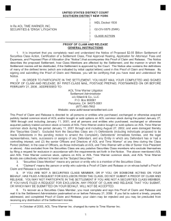 AOL Time Warner, Inc. Securities Litigation 02-CV-05575