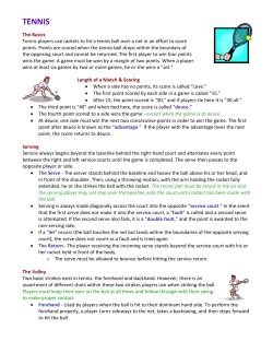TENNIS study sheet