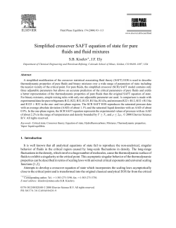 Simplified crossover SAFT equation of state for pure fluids and fluid