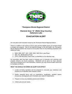 evacuation alert - Thompson