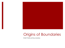 Origins of Boundaries