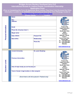 BABSEA CLE International Access to Justice Events Coordination