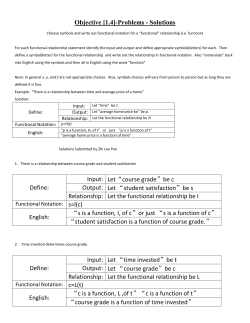 Functional Notation - problems