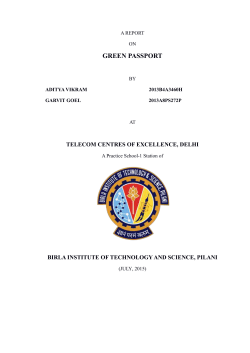 Green Passport Report Final