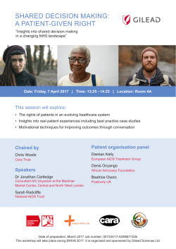 shared decision making: a patient-given right