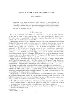 Smith normal form and Laplacians