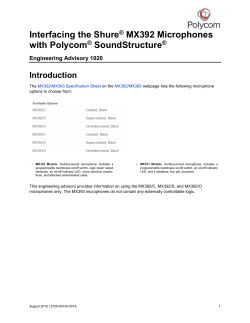 Interfacing Shure MX392 Microphones with